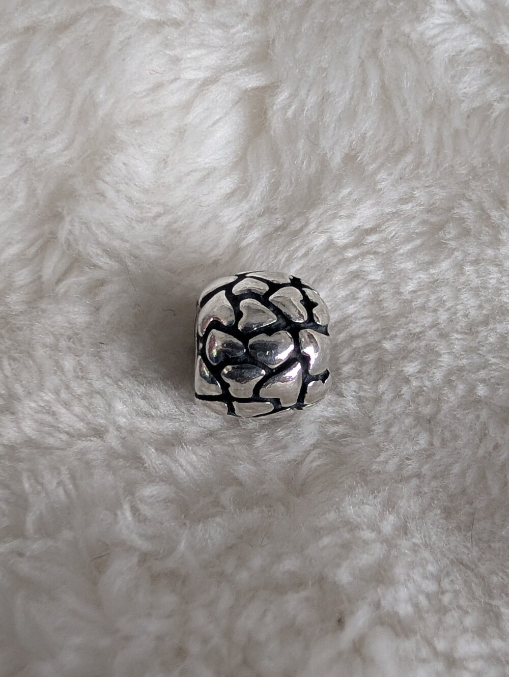 Retired Pandora 925 ALE Lotsa Love Hearts Sterling Silver Charm Bead